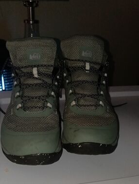 REI Kids Olive Green and Black Trekking Boots